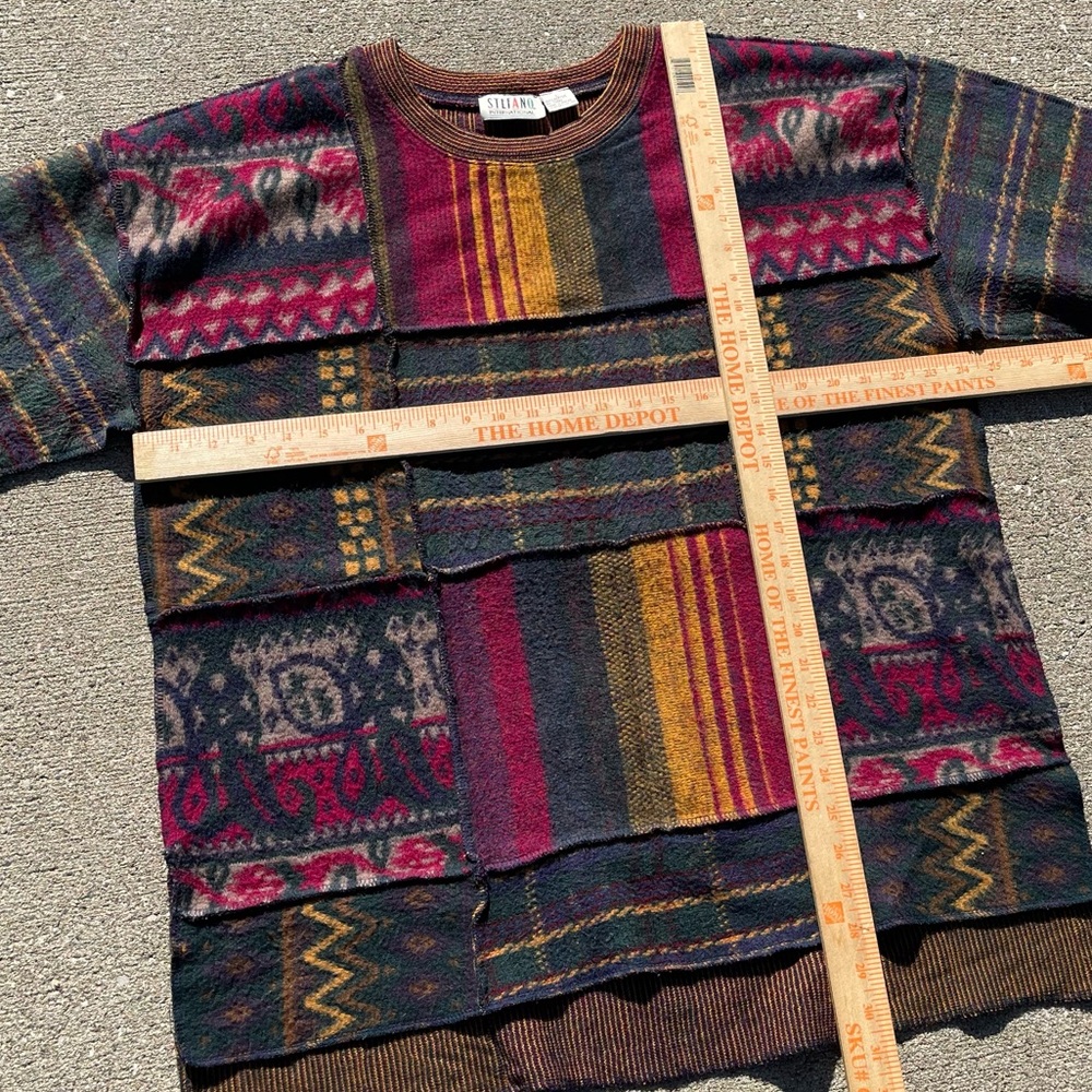 Vintage Patchwork Sweater Stefani International M… - image 6